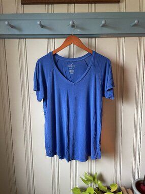 AEO Soft & Sexy Blue V-Neck T-Shirt Size S
